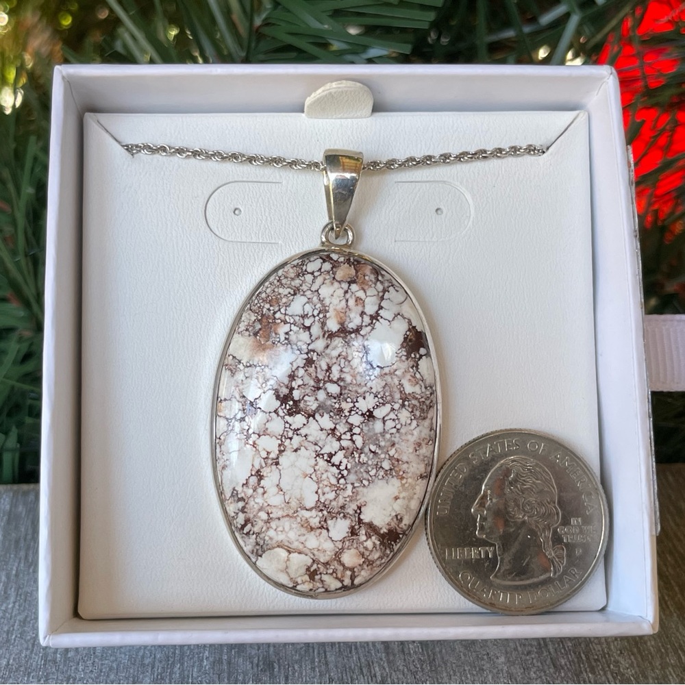 Genuine Wildhorse Jasper Sterling Silver Necklace